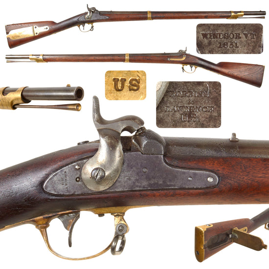 Original U.S. Civil War M1841 Mississippi Rifle by Robbins & Lawrence Converted to .58 Minié Caliber - dated 1851 Original Items