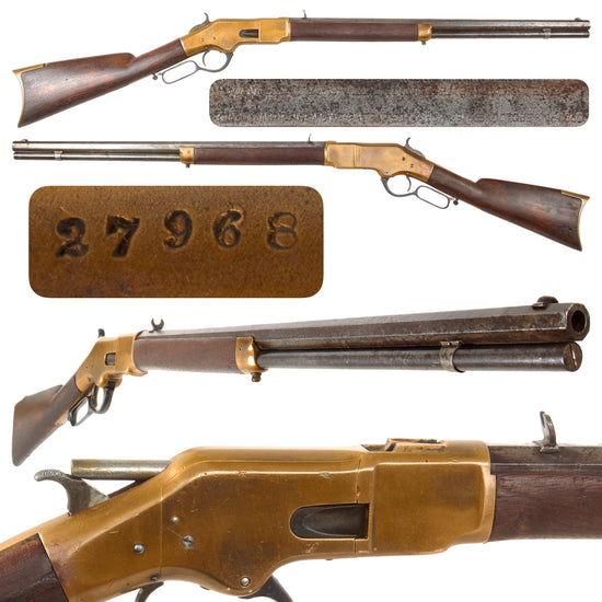 Original U.S. Winchester Early 3rd Model 1866 "Yellow Boy" .44RF Repeating Rifle with 24" Octagon Barrel Made in 1869 - Serial 27968 Original Items