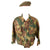 Original French First Indochina War Era TAP 47/56 Lizard Camouflage Parachute Smock with Beret - Service-Worn - Both Dated 1956 Original Items