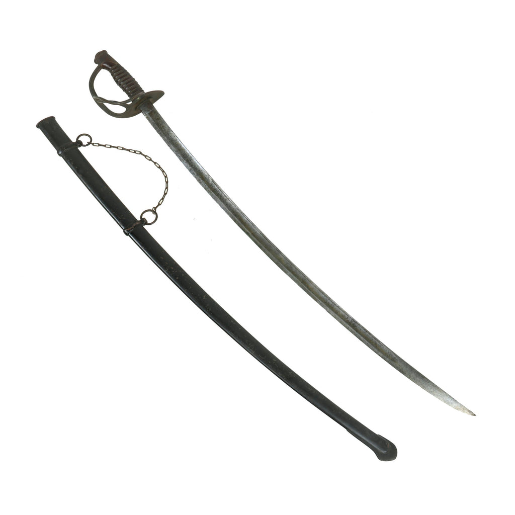 Original U.S. Civil War M1860 Light Cavalry Saber by Ames Mfg. Co. with Scabbard & Chain - Dated 1864 Original Items