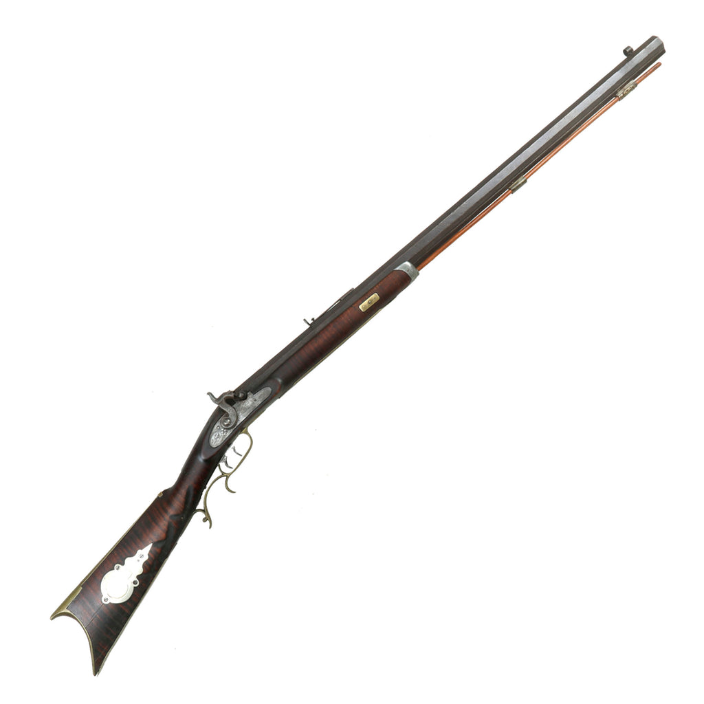 Original U.S. Pennsylvania Percussion Rifle by J. Nagle with Tiger Maple Half Stock and Set Trigger - circa 1850 Original Items