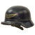 Original German WWII Luftschutz Civil Air Defense Beaded M40 Helmet with 56cm Liner & Chinstrap - marked Q64 Original Items