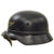 Original German WWII Luftschutz Civil Air Defense Beaded M40 Helmet with 56cm Liner & Chinstrap - marked Q64 Original Items