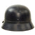 Original German WWII Luftschutz Civil Air Defense Beaded M40 Helmet with 56cm Liner & Chinstrap - marked Q64 Original Items