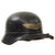 Original German WWII Luftschutz Civil Air Defense Beaded M40 Helmet with 56cm Liner & Chinstrap - marked Q64 Original Items