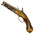 Original Spanish Miquelet Lock Overcoat Pistol with Flame Figured Stock - circa 1800 Original Items