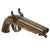 Original British Victorian Double Barrel 32 Bore Percussion Pistol by W. Griffith with Damascus Barrels & Captured Ramrod - Circa 1850 Original Items