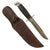 Original U.S. WWII Western G-46-6 "Shark" Fighting Knife with Correct Leather Scabbard & Worn-Down Blade Original Items