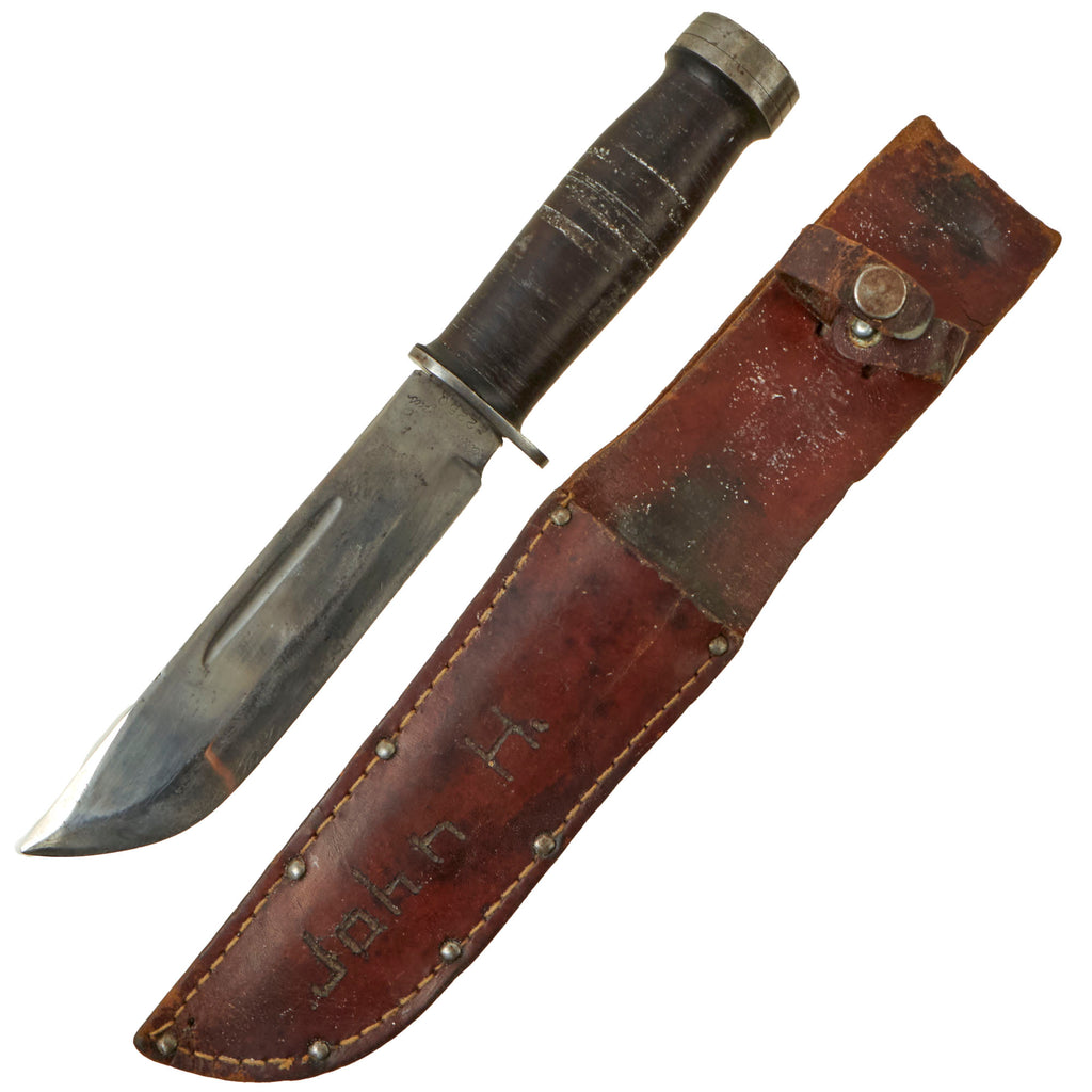 Original U.S. WWII Cattaraugus 225Q “Commando” Fighting Knife With Sheath Original Items