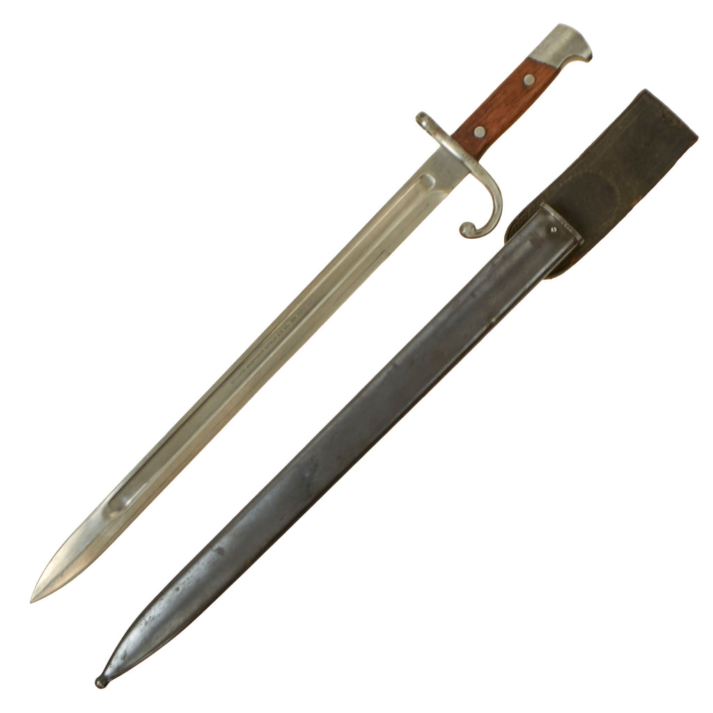 Original WWI U.S. Long No.5 Bayonet for the French Fusil Remington modèle 1914 Export Rifle with Scabbard Original Items