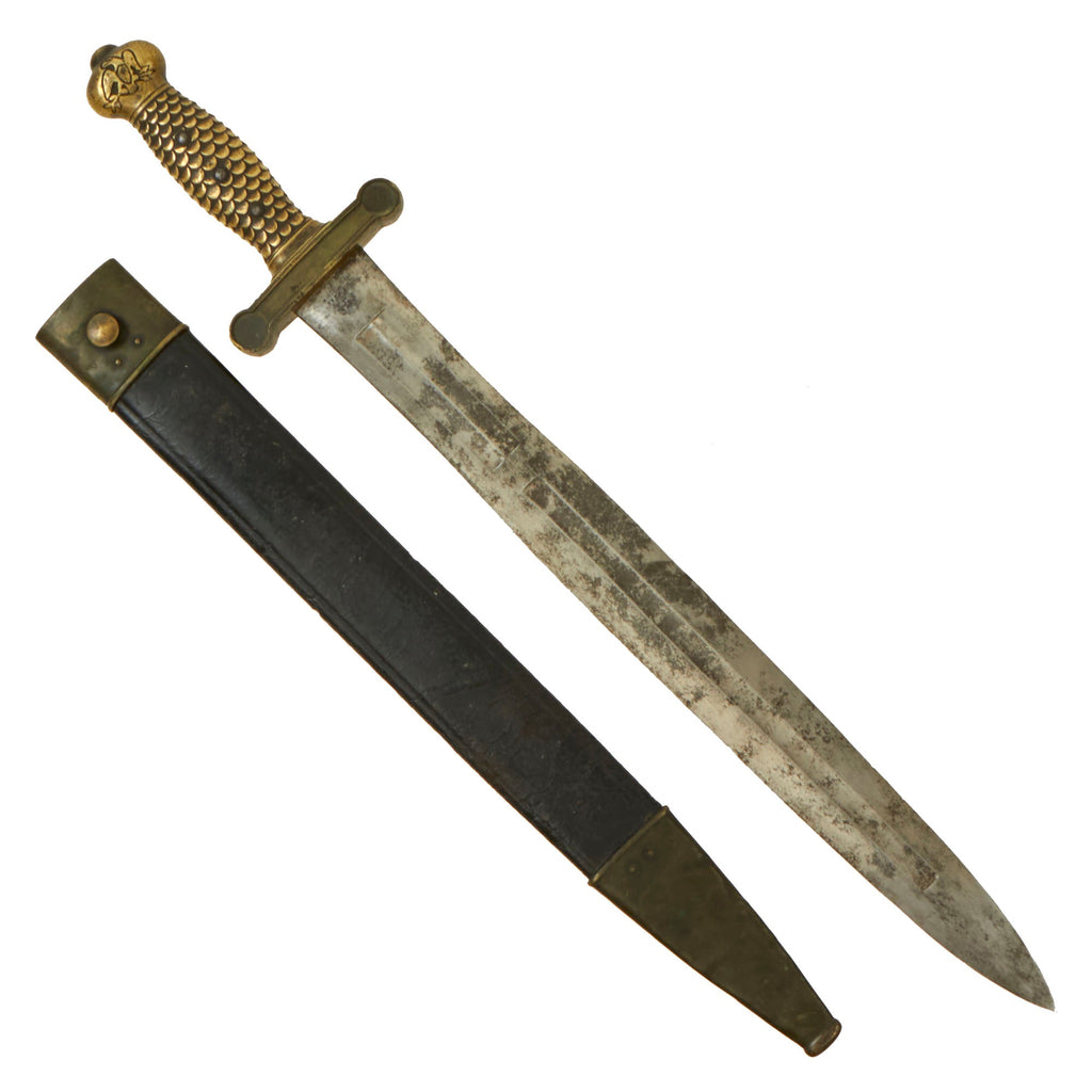 Original U.S. Mexican-American War Ames Model 1832 Artillery Short Sword with Scabbard - Dated 1835 Original Items