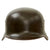 Original German WWII Extra Large Army Heer M40 Single Decal Steel Helmet with 1939 Dated 60cm Liner - Stamped Q68 Original Items