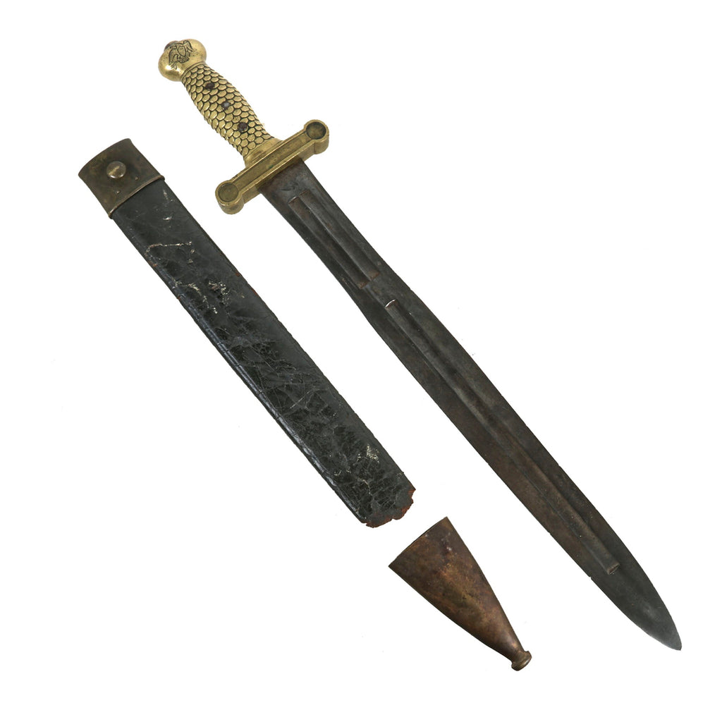 Original U.S. Mexican-American War Rare First Year Production Ames Model 1832 Artillery Short Sword with Partial Scabbard - Dated 1833 Original Items