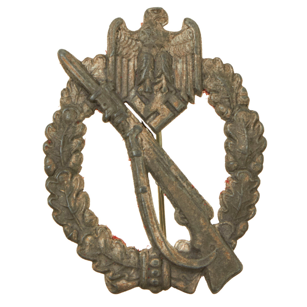 Original German WWII Bronze Grade Panzer Assault Tank Badge - Unmarked Scoop Back Style Original Items