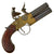 Original British Brass Framed Over and Under Flintlock Double Barrel Tap Action Pistol by Wikinson - circa 1815 Original Items