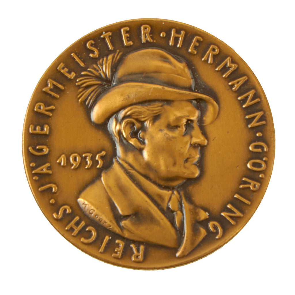 Original German Pre-WWII NSDAP 1935 Reichsjägermeister Hermann Göring Commemorative Propaganda Medal Original Items