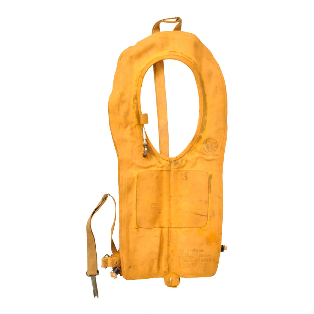 Original U.S. WWII Army Air Forces Mae West Pneumatic Life Vest by United States Rubber Company - Dated October 1944 Original Items