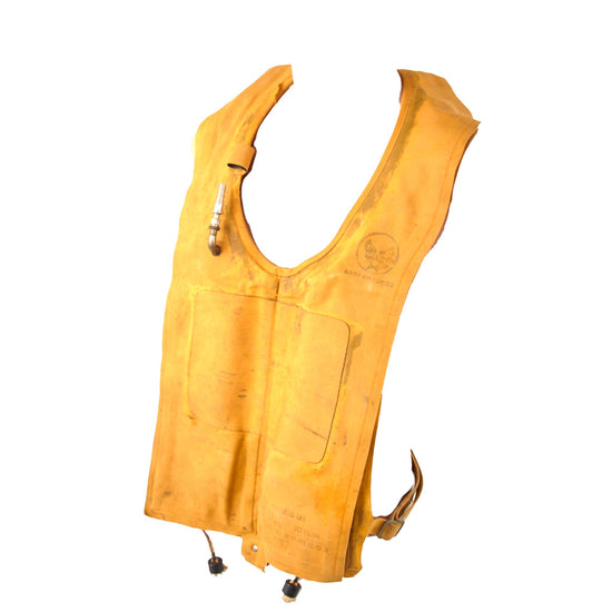 Original U.S. WWII Army Air Forces Mae West Pneumatic Life Vest by United States Rubber Company - Dated October 1944 Original Items