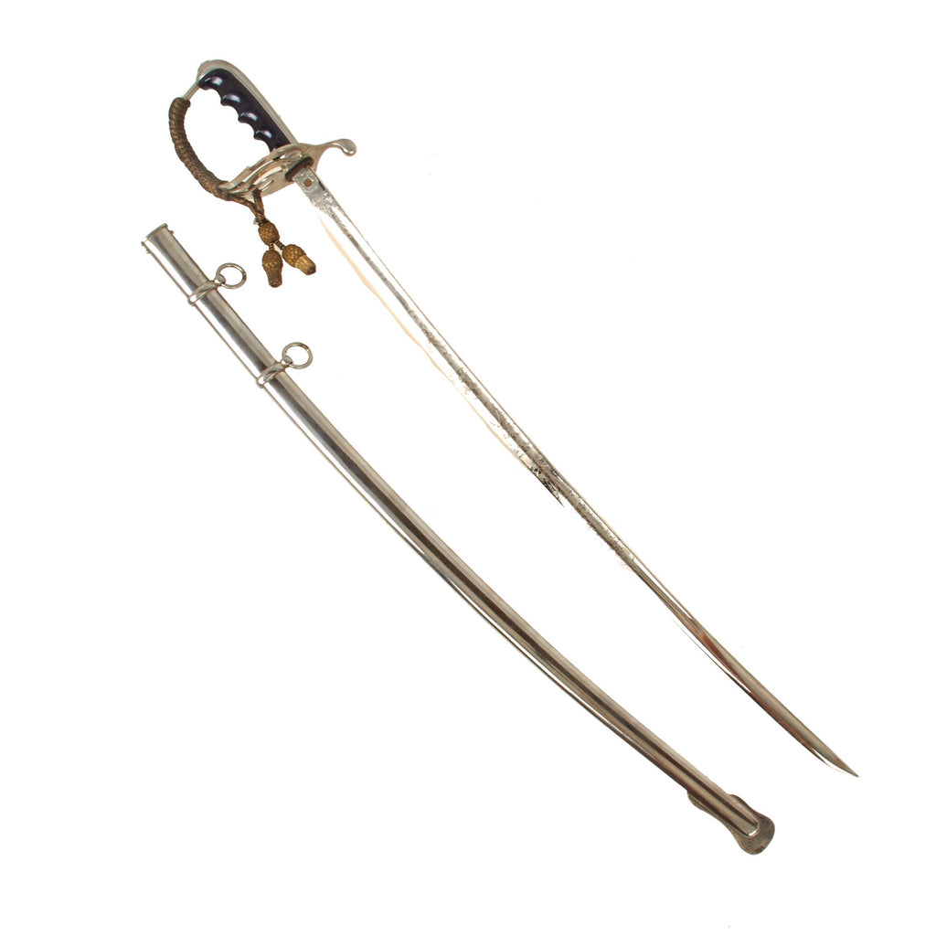 Original U.S. Model 1902 Named Texas A&M Army Officers Triple Etched Dress Sword with Scabbard & Sword Knot by N. S. Meyer - Major Hubert P. Isaacks Original Items
