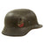 Original German WWII Luftwaffe M35 Double Decal Steel Helmet with 1940 Dated 56cm Liner - stamped EF66 Original Items