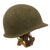 Original U.S. WWII 11th Airborne Division M1-C Paratrooper Front Seam Swivel Bale Helmet with Factory-Made Jump Liner by Westinghouse & Leather Chin-Cup - Correct WWII Configuration