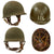 Original U.S. WWII 11th Airborne Division M1-C Paratrooper Front Seam Swivel Bale Helmet with Factory-Made Jump Liner by Westinghouse & Leather Chin-Cup - Correct WWII Configuration Original Items