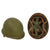 Original U.S. WWII Korean War M1-C Paratrooper Helmet with Vietnam War Paratrooper Liner