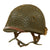 Original U.S. WWII Rear Seam Swivel Bale McCord M1 Helmet with Converted Paratrooper Seaman Paper Company Liner with Korean War Name & Serial Number Original Items