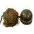 Original U.S. Korean War M1 McCord Front Seam Swivel Bale Paratrooper Helmet with Westinghouse CAPAC Paratrooper Liner & Helmet Net with Scrim Original Items