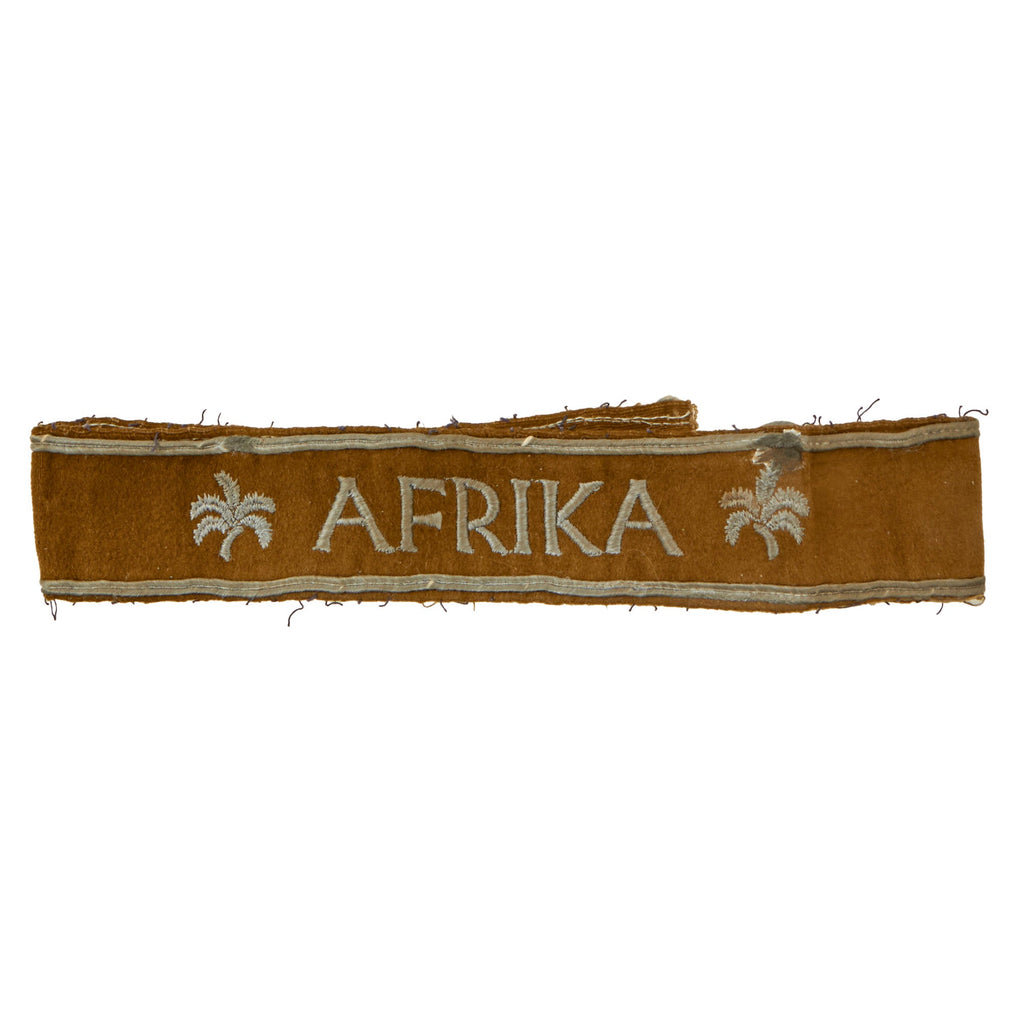 Original German WWII Deutsches Afrikakorps DAK Cuff Title - AFRIKA - Uniform Removed Original Items