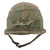 Original U.S. Vietnam War M1 Helmet with Mitchell Pattern Camouflage Cover and P64 Liner