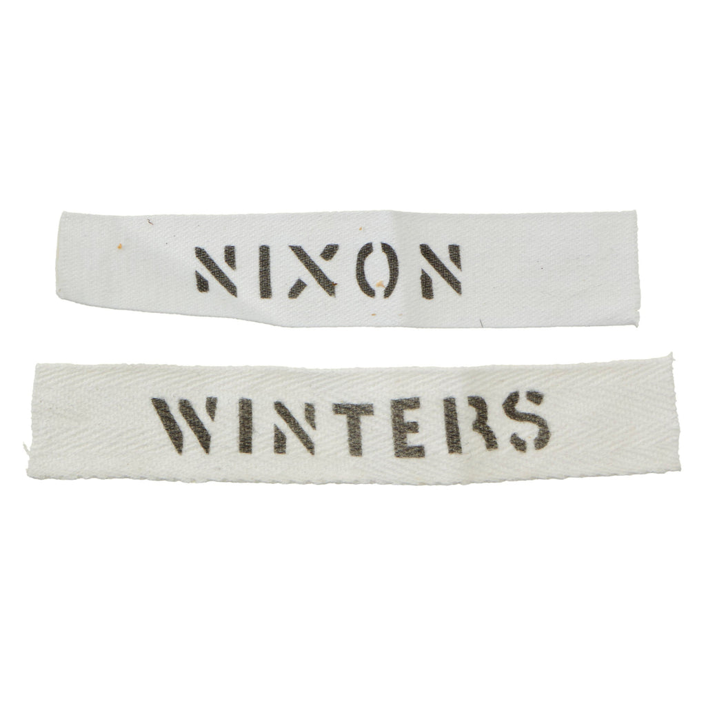 Original U.S. Band of Brothers Nixon & Winters Name Tapes Used in Show Original Items