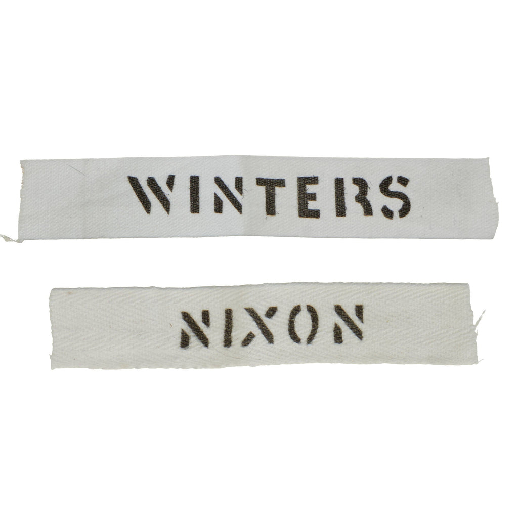 Original U.S. Band of Brothers Nixon & Winters Name Tapes Used in Show Original Items