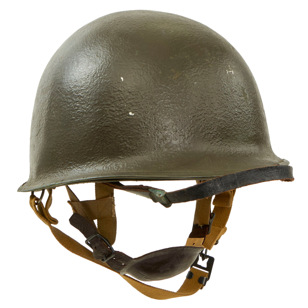 Original Band of Brothers Series Costume Reproduction D-Bale Paratrooper Helmet With Belgian COGEBI Liner & Name - Ian Marshall, Paratrooper & Technical Advisor Original Items