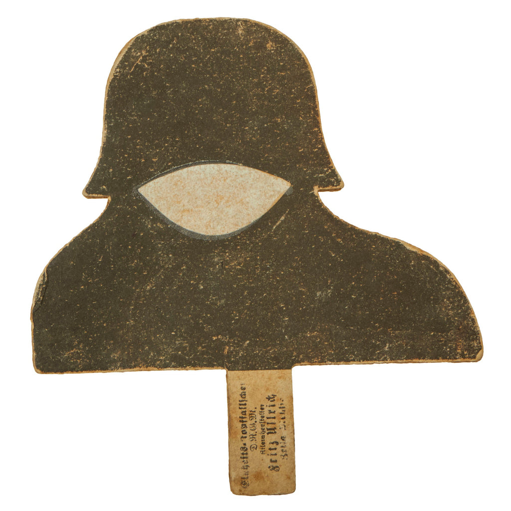 Original German WWII Silhouette Target with Maker-Marked Handle Original Items