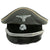 Original Rare German WWII USGI Bring Back Waffen SS Officer's Schirmmütze Visor Crush Cap - Schutzstaffel Original Items