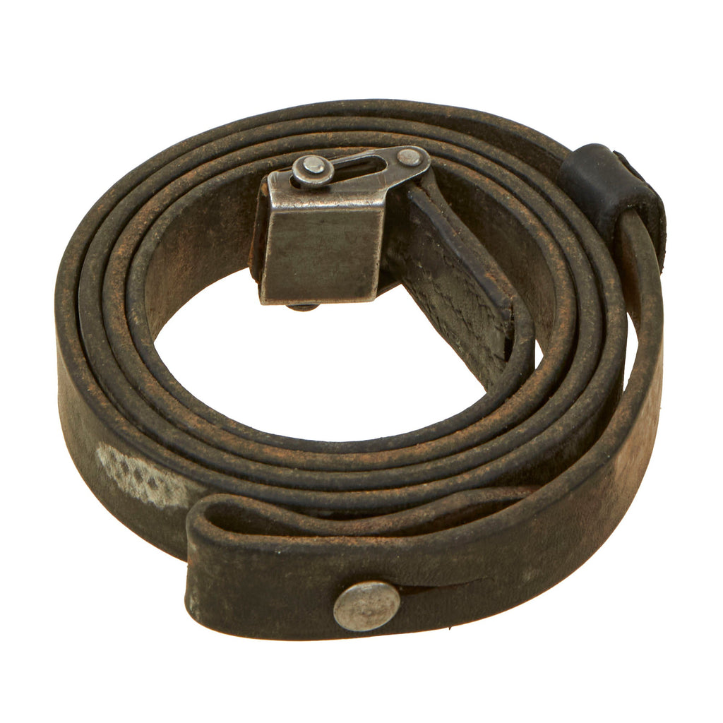 Original German WWII Maschinenpistole 40 / MP40 Leather Sling with Keeper and Stud Original Items