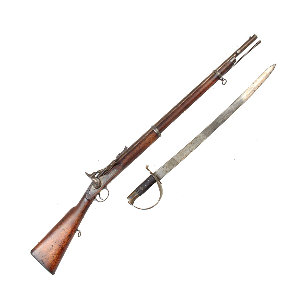 Original British P-1858 Enfield Two Band Naval Rifle Converted to Snider Mk.II** with Rare Cutlass Bayonet - dated 1861 Original Items