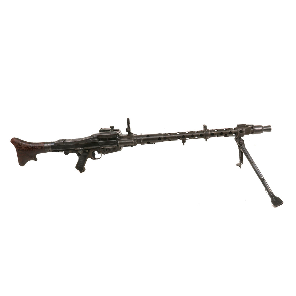 Original German WWII MG 34 Display Machine Gun by Waffenwerke Brünn with Basket Belt Carrier - dated 1945 Original Items