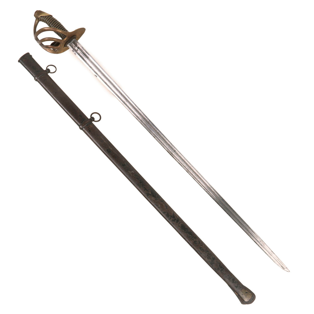Original Imperial Russian Crimean War M1826 Cuirassier Trooper's Sword with Scabbard & Leather Finger Loop Original Items