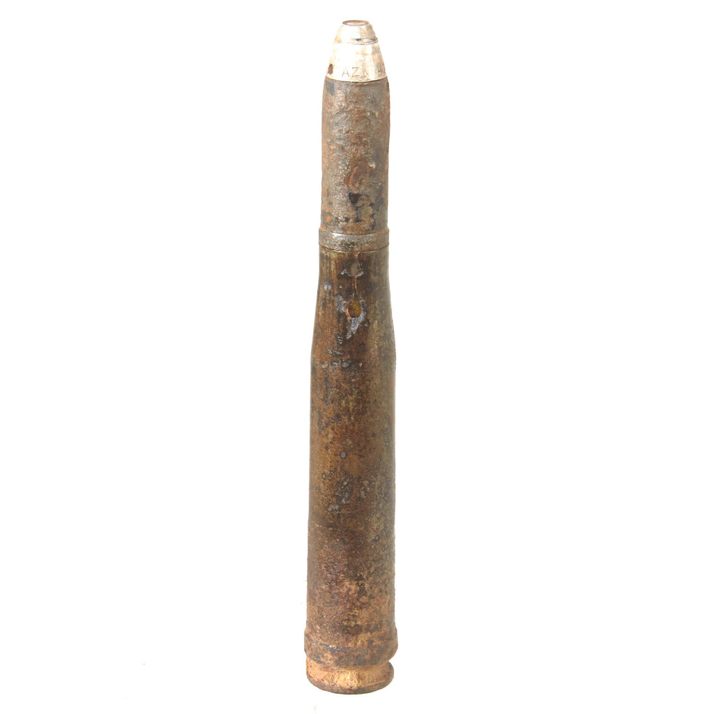 Original German WWII Inert 20mm 20×138 FlaK HE High Explosive Round - Dated 1944 Original Items