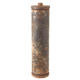Original British WWI Inert 3 Inch Stokes Mortar Round in "Relic" Condition - Missing End Pieces