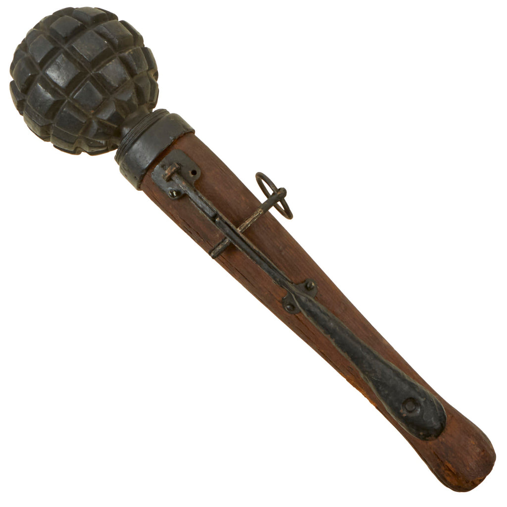 Original German WWI M1913/15 Poppenberg Inert Ball Stick Hand Fragmentation Grenade - Rare Original Items