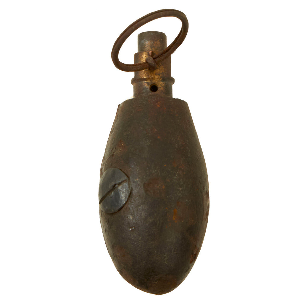Original British WWI Inert No. 34 “Egg” Grenade With Fuse Assembly & Pin - Dated 1917 Original Items