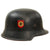 Original German WWII M34 Civic Square Dip NSDAP Double Decal Police Steel Helmet with Liner & 4 Point Chinstrap - Ordnungspolizei Original Items