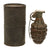 Original U.S. WWII Inert Service-Worn MkII Pineapple Grenade with Yellow Ring & M10A2 Fuze in Husk Original Items