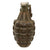 Original U.S. WWII Inert Service-Worn MkII Pineapple Grenade with Yellow Ring & M10A2 Fuze in Husk Original Items