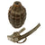 Original U.S. WWII Inert Service-Worn MkII Pineapple Grenade with Yellow Ring & M10A2 Fuze in Husk Original Items