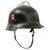 Original German WWII M34 Civic Square Dip Aluminum Fire Police Helmet by BXF with Double Decals and Comb - Feuerwehr Helmet Original Items