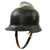 Original German WWII M34 Civic Square Dip Aluminum Fire Police Helmet by BXF with Double Decals and Comb - Feuerwehr Helmet Original Items